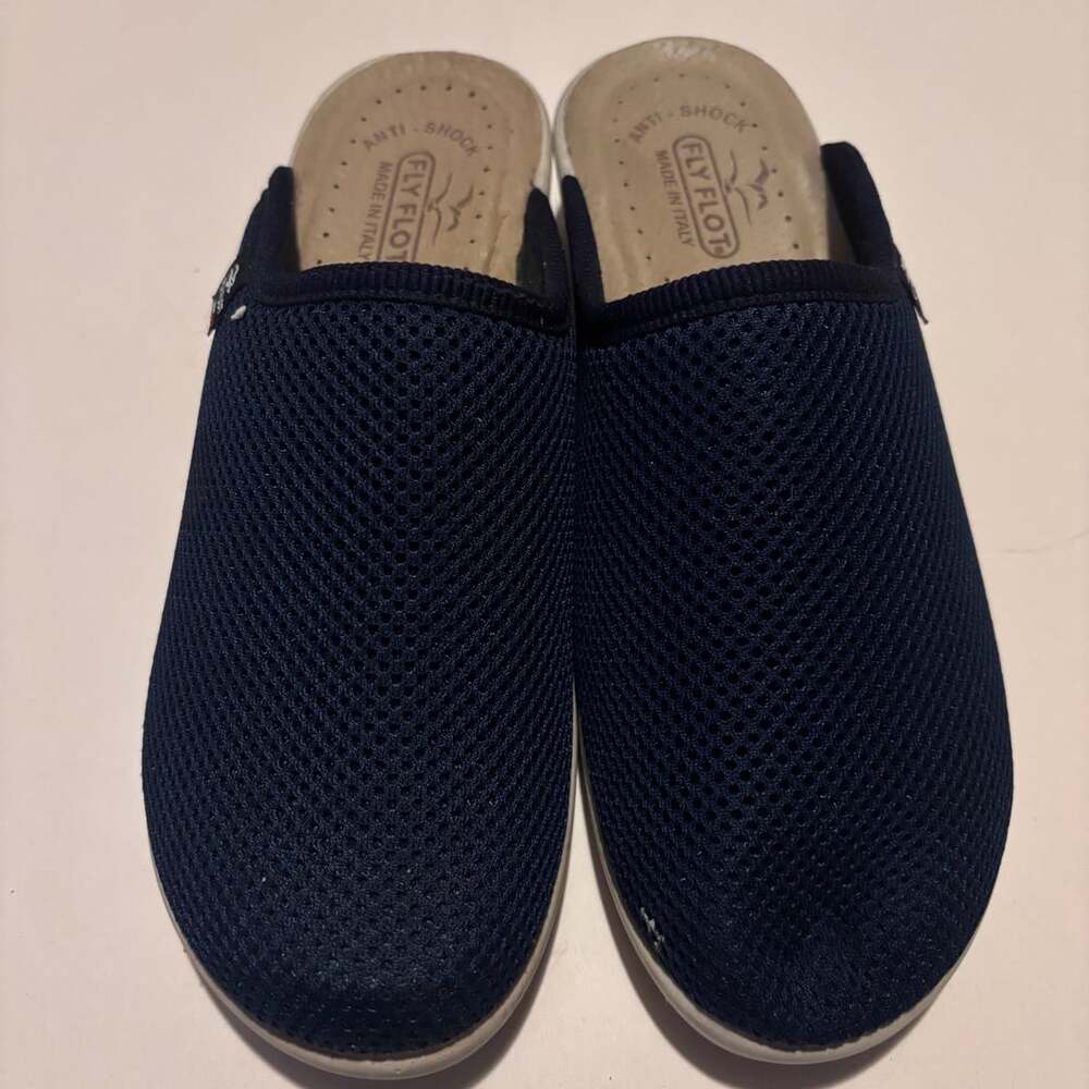 Fly Flot Women' s size 41/ US 9.5 Anatomic Antishock Clog Made In Italy Blue